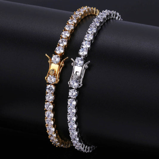 Ice Stone 3-5mm Bling Tennis Bracelet Jewelry