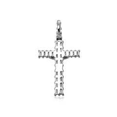 Ice Stone Iced Out Baguette Cross Necklace