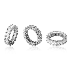 Ice Stone Trendy 8mm Oval Zircon Hip Hop Ring