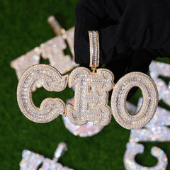 Ice Stone 5A Zircon Custom Name Necklace