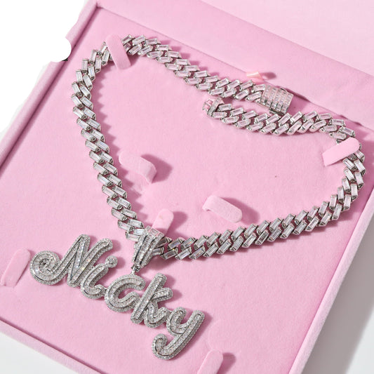 Ice Stone Custom Iced Out Name Chain Necklace