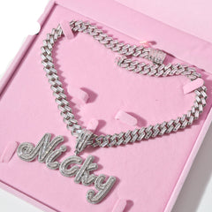 Ice Stone Custom Iced Out Name Chain Necklace